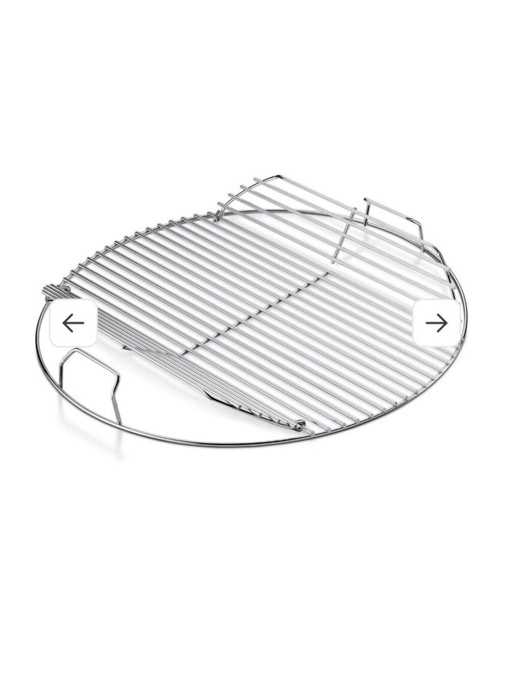 Weber 7436 Hinged Stainless Steel Cooking Grate 21.5 in for One-Touch 22.5